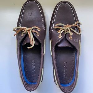 Dark Brown Leather Sperry Topsiders